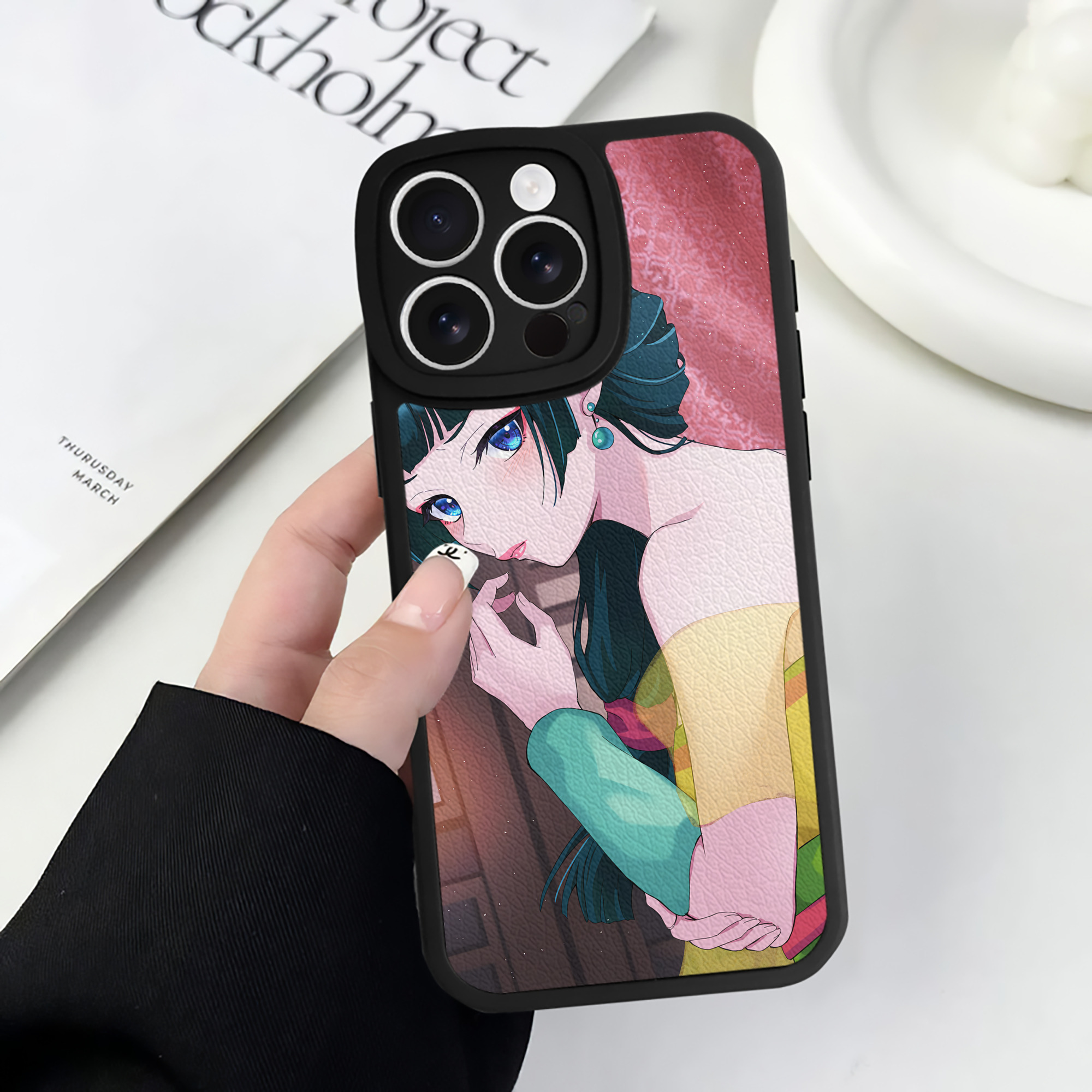 （画像用） 薬屋のひとりごと The Apothecary Diaries 【iPhone 16シリーズ対応】シリコンスマホケース（レザー調） 材質：シリコン